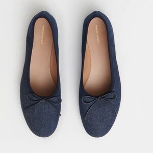 Mansur Gavriel Dream Ballerina in Dark Blue Denim